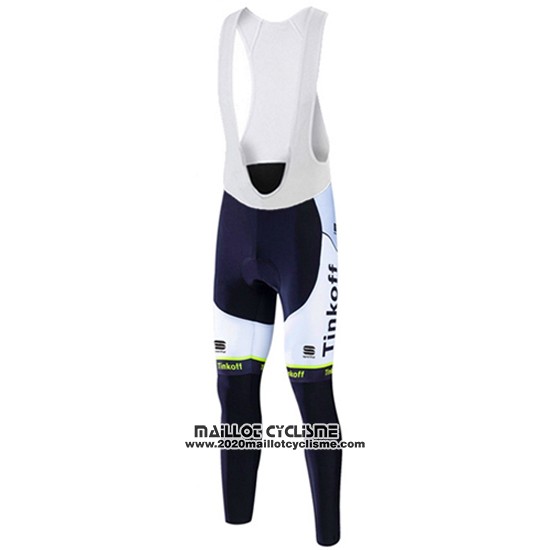 2016 Maillot Ciclismo Tinkoff Vert et Blanc Manches Longues et Cuissard